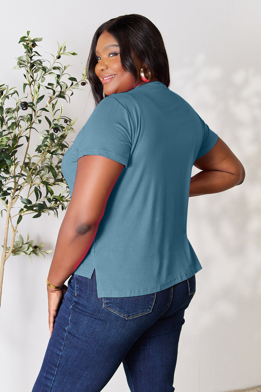 Basic Bae Round Neck Short Sleeve T-Shirt 7 colors