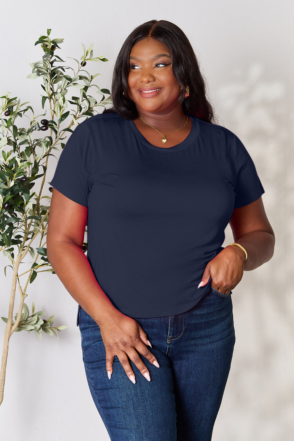 Basic Bae Round Neck Short Sleeve T-Shirt 7 colors