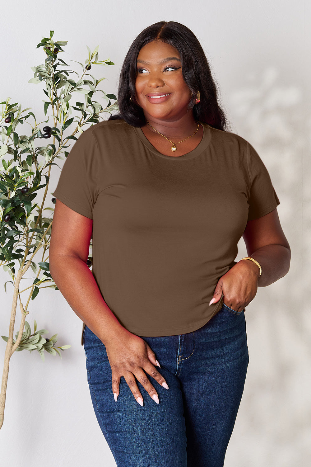 Basic Bae Round Neck Short Sleeve T-Shirt 6 colors