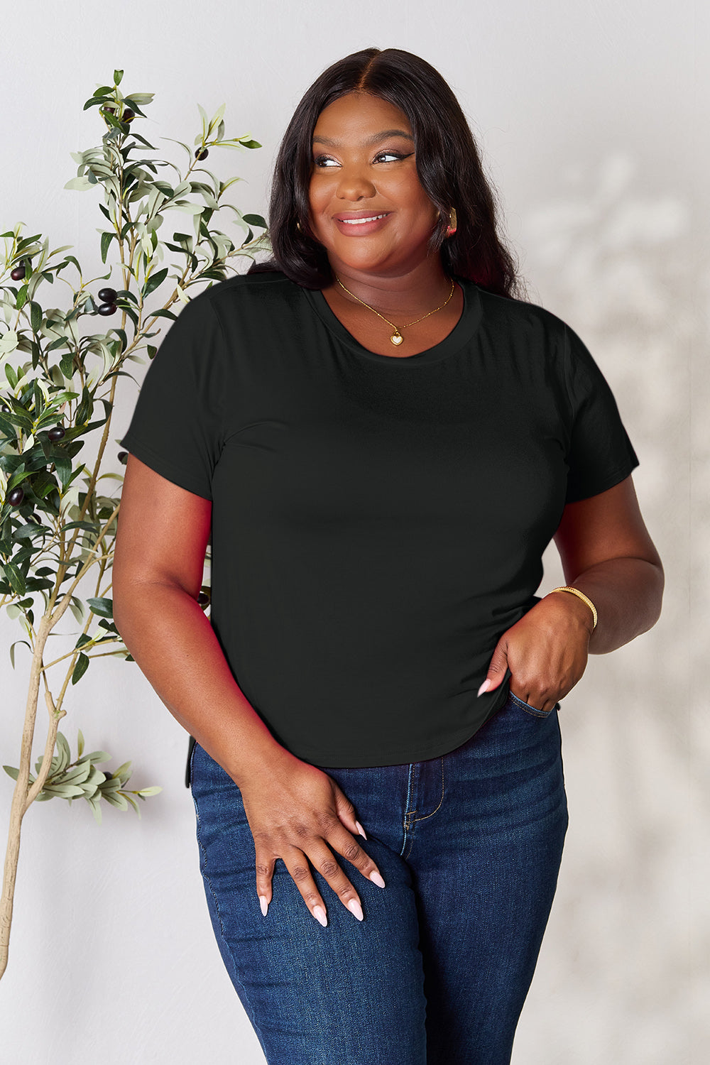 Basic Bae Round Neck Short Sleeve T-Shirt 6 colors