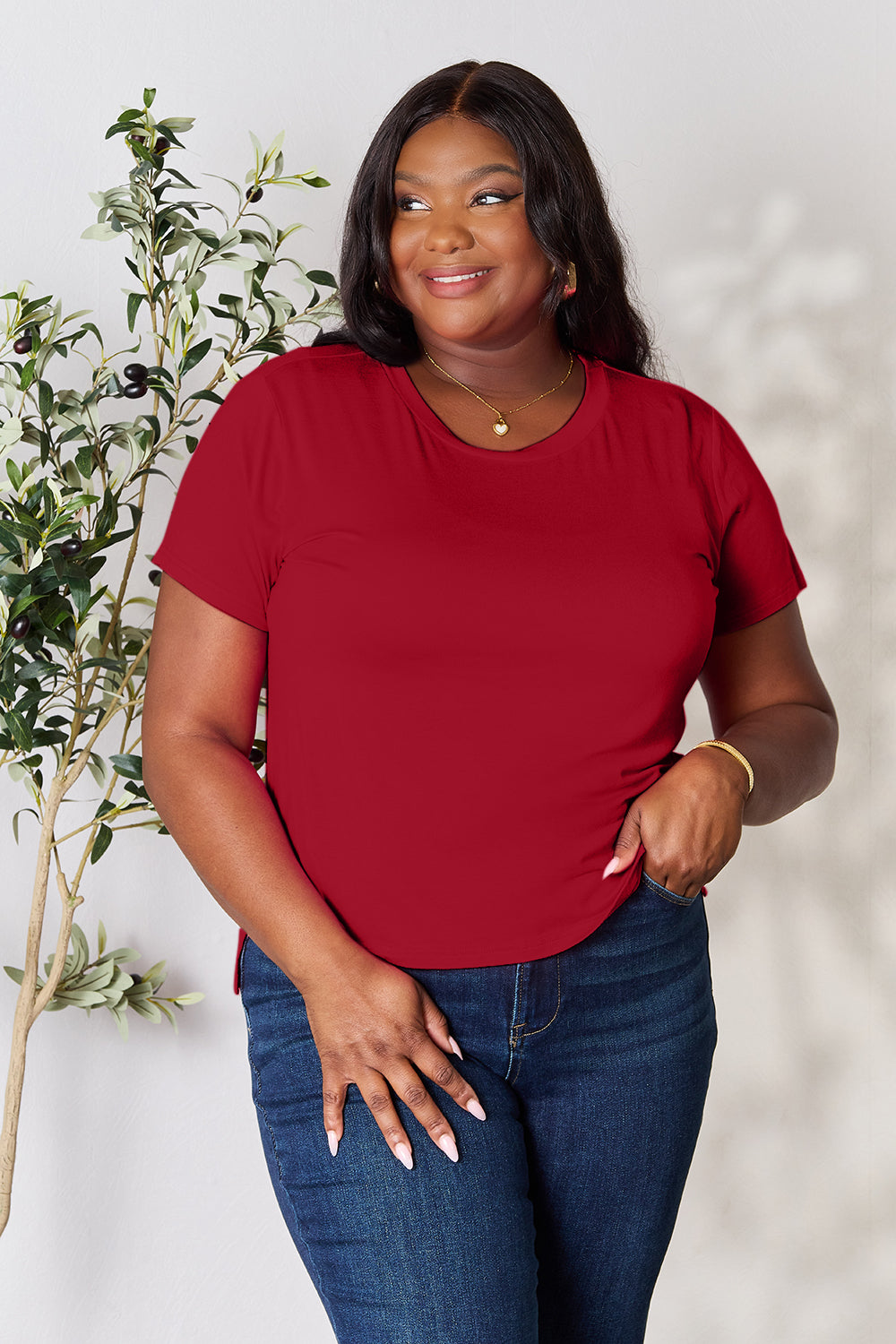 Basic Bae Round Neck Short Sleeve T-Shirt 7 colors