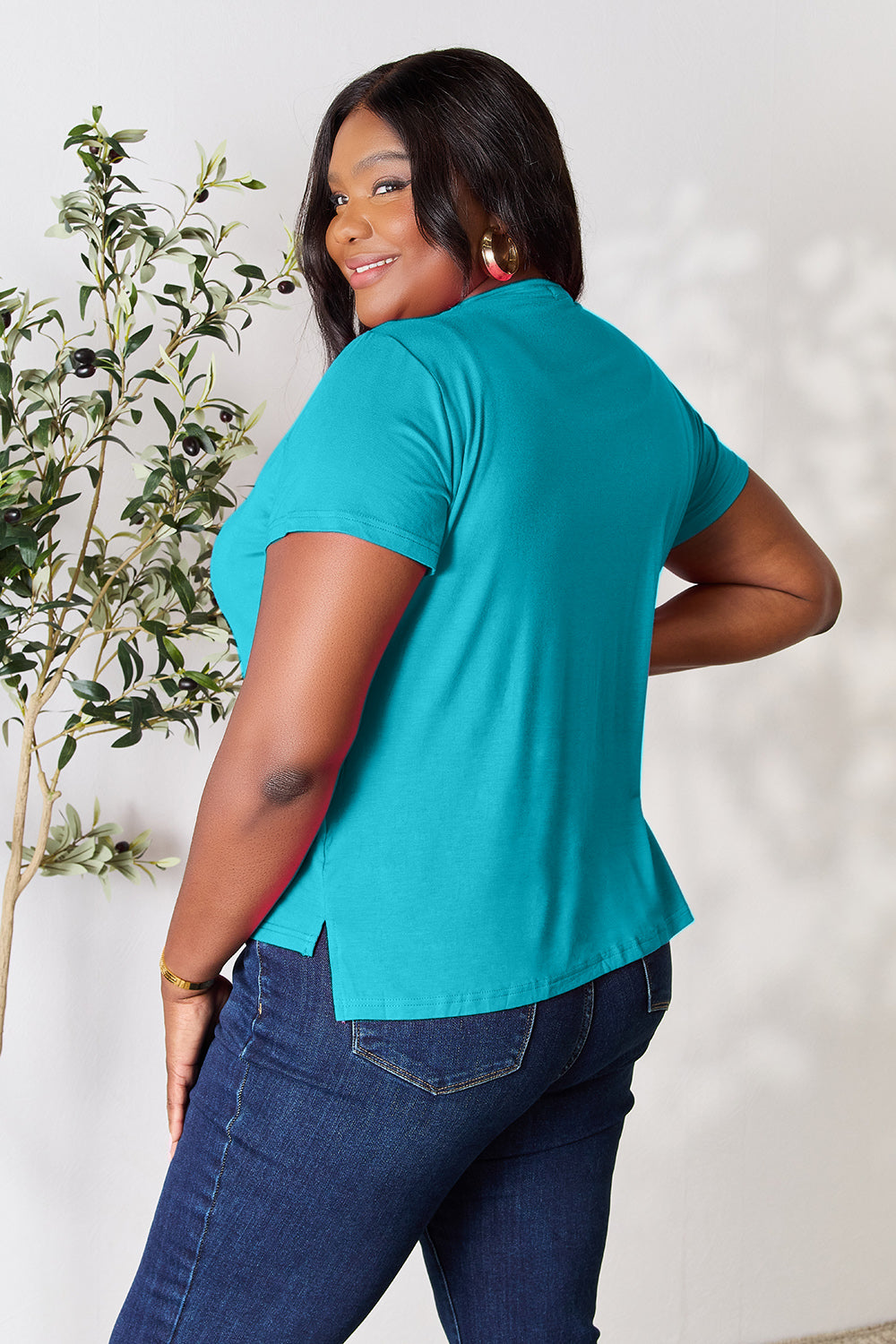 Basic Bae Round Neck Short Sleeve T-Shirt 6 colors